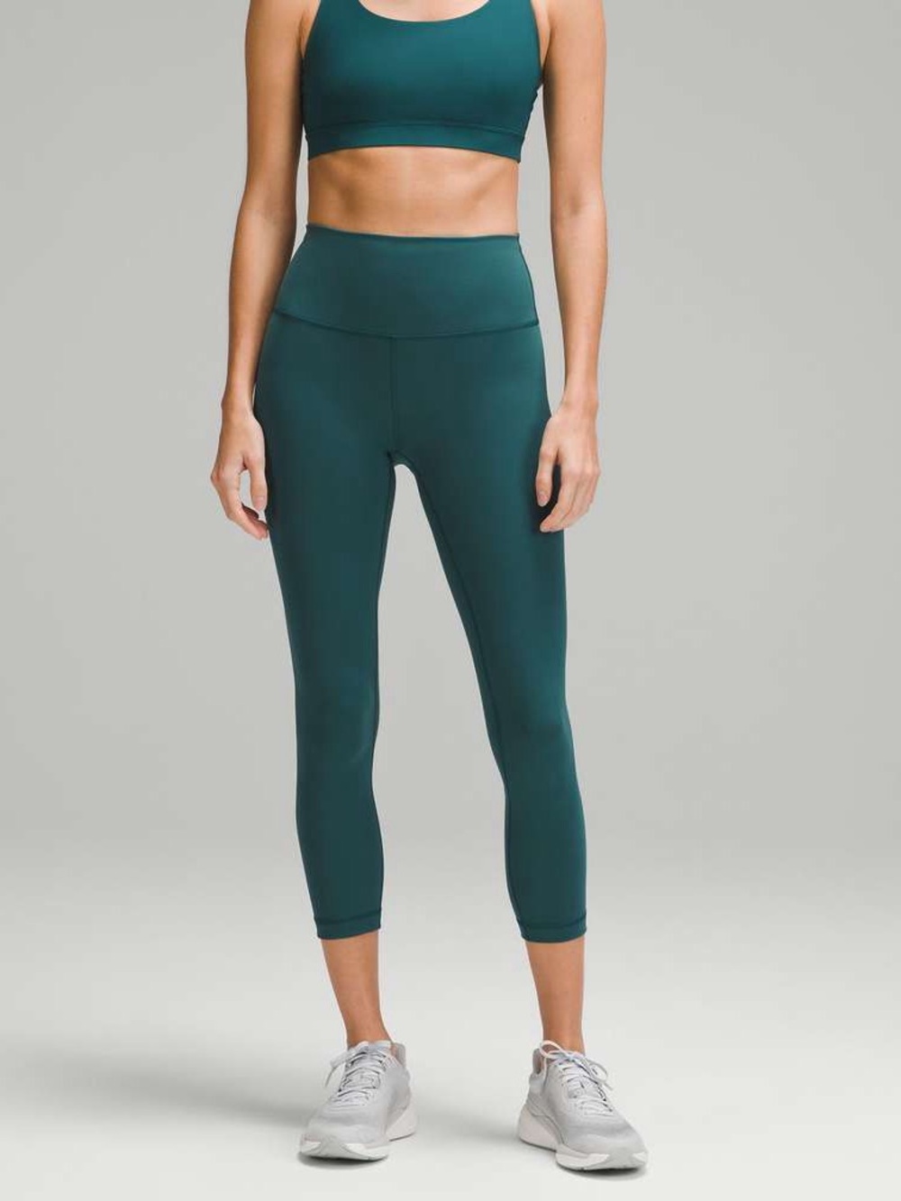 Lululemon Wunder Train High-Rise Crop 23” Green Jasper Turquoise Legging Size 2